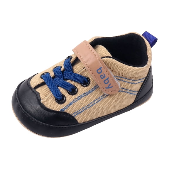 Baby Boys Girl Non Slip Canvas Casual Shoes Toddler Lace Up Walking Shoes Comfortable Slip On Athletic Sneakers Size 5 Infant