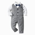 thumbnail image 1 of Baby Boys Girl Solid Color Outfit Sweatsuit Crewneck Sweatshirt Sweatpants Pants Set Fall Winter Clothes 6-12 Months 12-24 Months 2T 3T 4T 5T 6T 7T 8T 9T Children Light Gray 70, 1 of 4