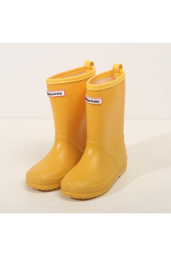 Baby Boys Girls Adorable Rain Boots Easy On Handles Children Waterproof Boots Non- Sole Outdoor Boots Birthday Gifts for Boys Girls