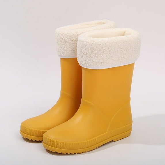 Baby Boys Girls Adorable Rain Boots Easy Pull on Handles WaterProof Boots Non- Sole Outdoor Boots Christmas Gifts for Boys Girls