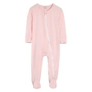 Baby Boys Girls Bodysuit Cotton Rompers Footed Pajamas Zipper Long Sleeve Sleeper Jumpsuit Sports Leisure Bodysuits For Little Children