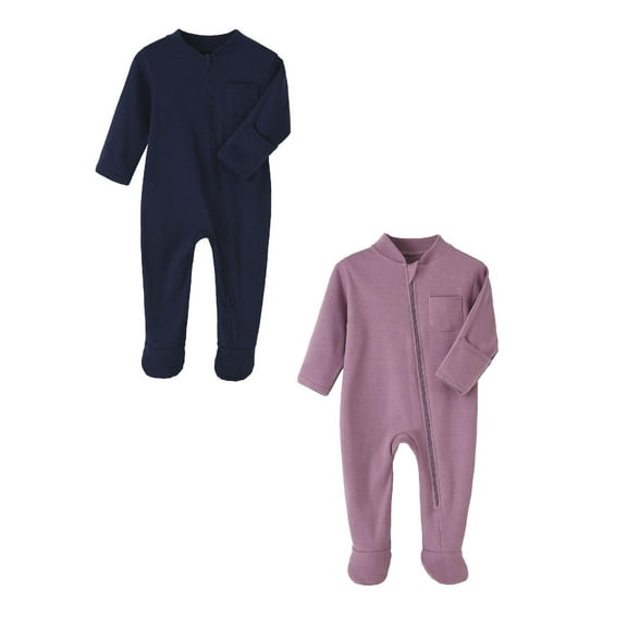 Baby Boys Girls Bodysuit Romper Pajamas Jumpsuit Breathable Long Sleeves Sleeper Preemie Baby Girl Clothing 2PCS
