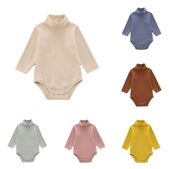 Baby Boys Girls Bodysuit Romper Pajamas Jumpsuit Cotton Long Sleeves Bodysuits Newborn Clothes for Boys 6PCS