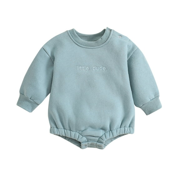 Baby Boys Girls Bodysuits Long Sleeve Round Neck Letter Printing Jumpsuit Baby Boys Girls Cute Active Play Comfortable Go Out And Play Bodysuits,18 -24 Months