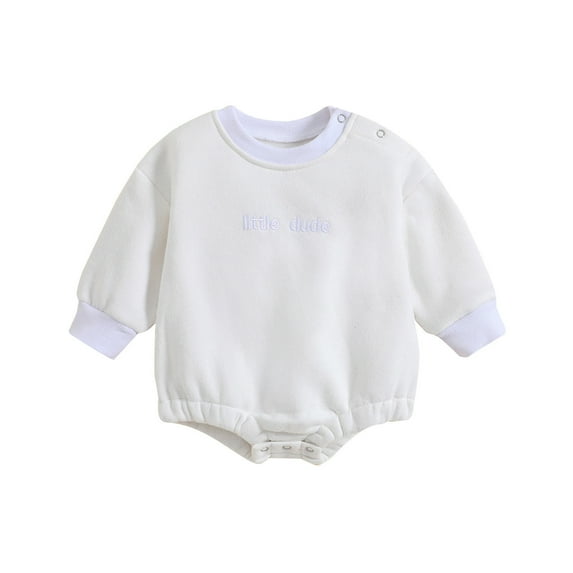 Baby Boys Girls Bodysuits Long Sleeve Round Neck Letter Printing Jumpsuit Baby Boys Girls Cute Active Play Comfortable Go Out And Play Bodysuits,18 -24 Months