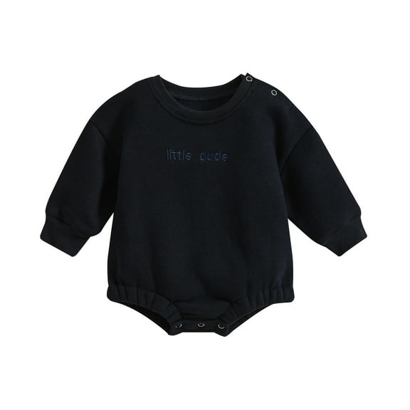 Baby Boys Girls Bodysuits Long Sleeve Round Neck Letter Printing Jumpsuit Baby Boys Girls Cute Active Play Comfortable Go Out And Play Bodysuits，18 -24 Months