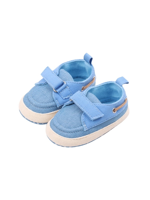 Baby Boys Girls Canvas First Walkers Shoes,Infant Non Slip Soft Sole Flat Lazy Loafers Sneaker