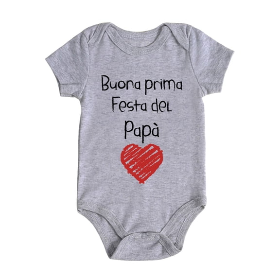 Baby Boys Girls Clothes 12 to 18 Months Short Sleeve Cute Heart Letter Prints Bodysuit Casual Crewneck Breathable Cotton Rompers Pullover Tops T04-Grey 18-24 Months