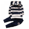 thumbnail image 1 of Baby Boys Girls Clothes Long Sleeve Hoodie Tops Sweatsuit Pants Headband Outfits Set 1-4 Years, 1 of 5