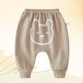 thumbnail image 1 of Baby Boys Girls Cotton Pants Cute Sweatpants For Boys Girls Cute Soft Comfortable Home Casual Pj Bottoms Khaki 3-6 Months, 1 of 3