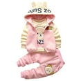 thumbnail image 1 of Baby Boys Girls Cotton Tracksuit Sweatshirt Top + Sweatpants + Zipper Vest 3 Pcs Outfits Set, 1 of 7
