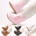 thumbnail image 1 of Baby Boys Girls Cowboy Boots Infant Mid Calf Western Boots Toddler Soft Sole Non Slip Wide Width Walking Shoes, 1 of 7