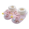 thumbnail image 1 of Baby Boys Girls Cozy Booties Infant Newborn Bedroom Shoes House Slippers Winter Crib Shoes Toddler Non-Slip Soft Sole First Walkers 0-18M, 1 of 1