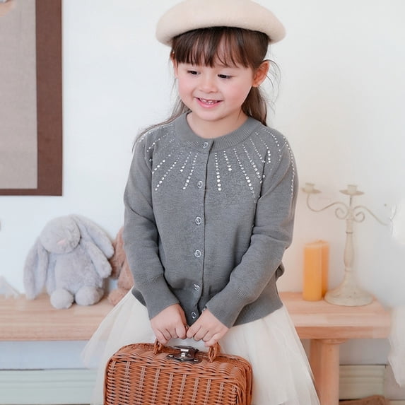 Baby Boys Girls Crewnecksweater Crewneck Lightweight Button-Up Cardigan Cotton Cardigan Sweaters Cotton Button Up Knit Long Sleeve Jacket Fall Tops Comfortable