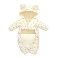 Baby Boys Girls Cute Cartoon Animals Hooded Snow Wear Jumpsuit Outwear