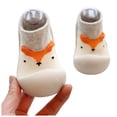 thumbnail image 1 of Baby Boys Girls Cute Cartoon Knit Sock Boots Kids Lightweight Non Slip Walking Booties Warm Indoor Slippers, 1 of 4