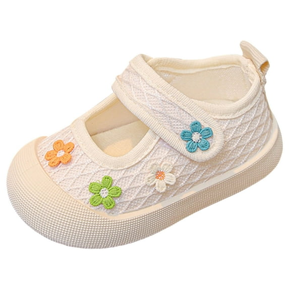 Baby Boys Girls First Walking Shoes Kids Soft Sole Non Slip Sneakers Breathable Lightweight Slip On Casual Shoes