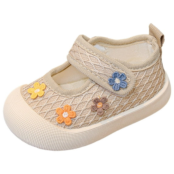 Baby Boys Girls First Walking Shoes Kids Soft Sole Non Slip Sneakers Breathable Lightweight Slip On Casual Shoes