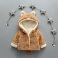 thumbnail image 1 of Baby Boys Girls Fleece Jacket for Kids Fall Winter Coat Botton Girls Sweatshirt Warm Clothes 0-4 Years Brown 4-5 Years, 1 of 7