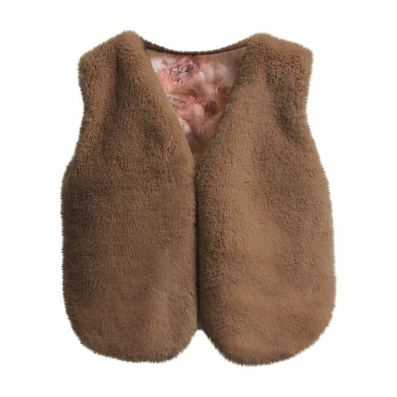 Baby Boys Girls Fleece Vest Jacket Toddler Baby Boys Girls Vest Winter Sleeveless Warm Coat Jacket Cute Thick Soft Clothes Vest 6-7 Years