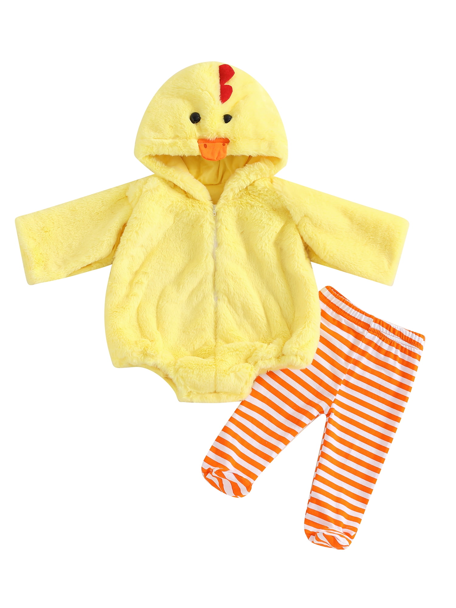 Baby Boys Girls Halloween Costume Outfits Chick Shaped Plush Long