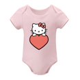 Baby Boys Girls Hello Kitty Light Pink Short Sleeves Onesie Bodysuits
