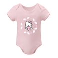Baby Boys Girls Hello Kitty Light Pink Short Sleeves Onesie Bodysuits