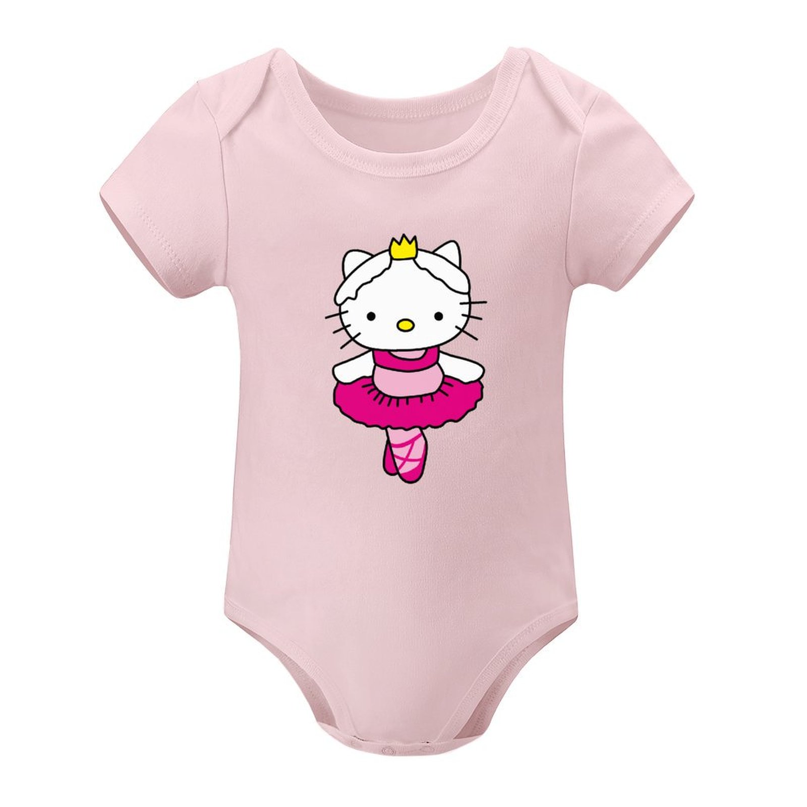 Baby Boys&Girls Hello Kitty Light Pink Short Sleeves Onesie Newborn