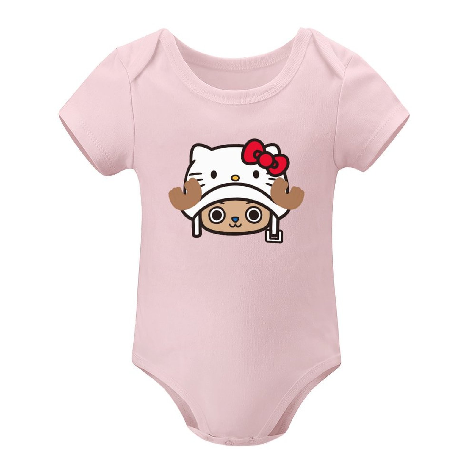 Baby Boys&Girls Hello Kitty Light Pink Short Sleeves Onesie Newborn