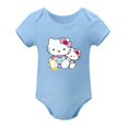Baby Boys Girls Hello Kitty Sky Blue Short Sleeves Newborn Onesie