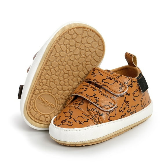 Baby Boys Girls High Top Ankle PU Leather Sneakers Soft Rubber Sole Infant Anti-Slip Toddler Wedding Dress Shoes