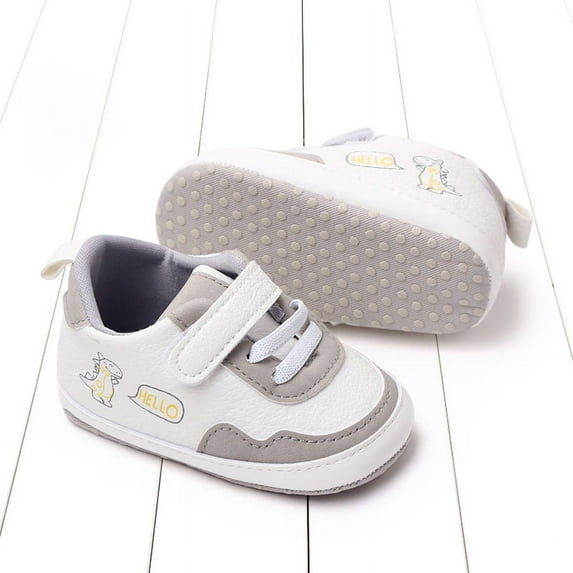 Baby Boys Girls High Top Ankle PU Leather Sneakers Soft Sole Infant Moccasins Newborn Oxford Loafers Anti-Slip Toddler Wedding Uniform Shoes, 3-11 Months