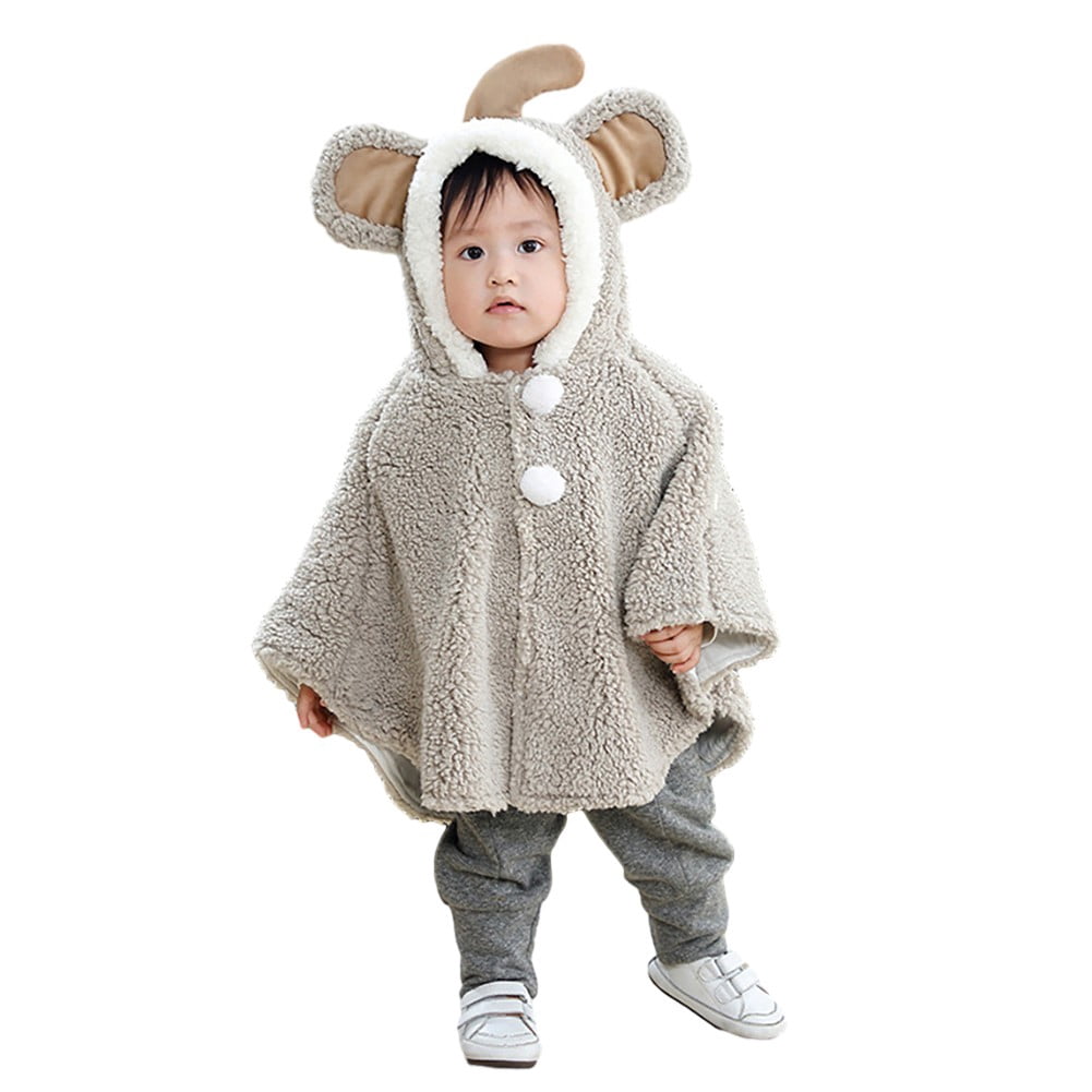 Kids Black Hooded Cloak, Warm Fleece Halloween Costume Cape, Witch, Magician, Medieval, Viking Cosplay Coat, Boys, Girls, Baby, Toddler