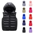 thumbnail image 1 of Baby Boys Girls Hooded Puffer Vest Winter Lightweight Sleeveless Zipper Up Jacket Down Vest Coat Vests Kids, 1 of 4