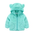 thumbnail image 1 of Baby Boys Girls Hoodie Jacket Coat Cute Bear Ear Long Sleeve Jacket Cute Warm Outfits Baby Fall Winter Clothes 6-9 Months, 1 of 3