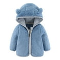 thumbnail image 1 of Baby Boys Girls Hoodie Jacket Coat Cute Bear Ear Zip-up Hoodies Clothes Cute Warm Outfits Winter Clothes 6-12 Months, 1 of 3
