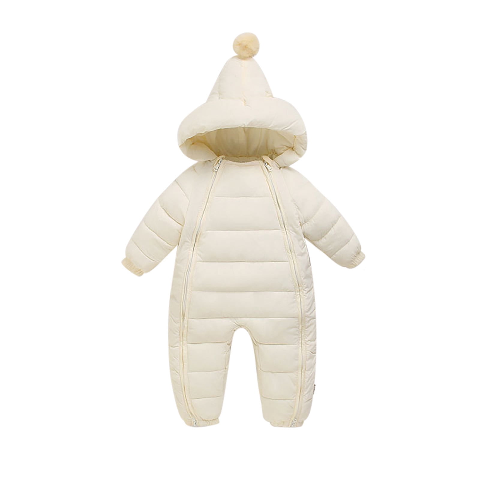 Baby Boys Girls Jumpsuit Hoodie Romper Babys Girls Boys Knit Sweater Floral Spring Winter Long Sleeve Romper Jumpsuit Hat Clothes Z0F-White, 18-24 Months