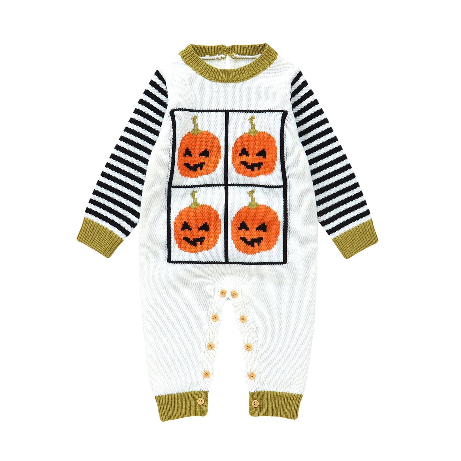 Baby Boys Girls Knit Romper Outfits Long Sleeve Jumpsuit Outfits