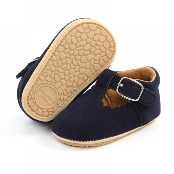 Baby Boys Girls Lace Up Leather Sneakers Soft Rubber Sole Infant Moccasins Newborn Oxford Loafers Anti-Slip Toddler Wedding Uniform Dress Shoes