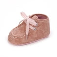 thumbnail image 1 of Baby Boys Girls Lace Up Leather Sneakers Soft Rubber Sole Infant Moccasins Newborn Oxford Loafers Anti-Slip Toddler Wedding Uniform Dress Shoes, 1 of 5
