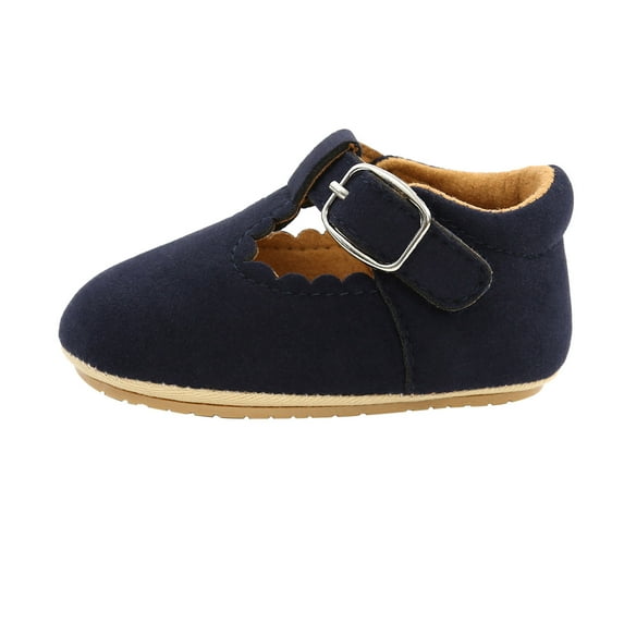 Baby Boys Girls Lace Up PU Leather Sneakers Soft Rubber Sole Infant Moccasins Newborn Oxford Loafers Anti-Slip Toddler Wedding Uniform Dress Shoes