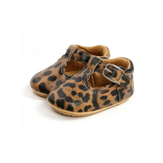 Baby Boys Girls Leather Soft Bottom Walking Sneakers Toddler Rubber Sole First Walkers Infant Cartoon Shoes