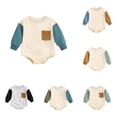 thumbnail image 1 of Baby Boys Girls Long Sleeve Romper Kids Fall Winter Clothes Pants for Bodysuits 0-3 Months, 1 of 7