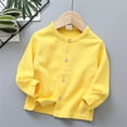 thumbnail image 1 of Baby Boys Girls Long Sleeve Solid Knit Button-Down Cardigan Toddler Cotton Knit Sweater Jacket Coat, 1 of 3