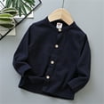thumbnail image 1 of Baby Boys Girls Long Sleeve Solid Knit Button-Down Cardigan Toddler Cotton Knit Sweater Jacket Coat, 1 of 3