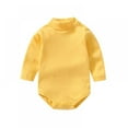 thumbnail image 1 of Baby Boys Girls Long Sleeve Turtleneck Onesies Bodysuits Autumn Winter 0-2Y, 1 of 9