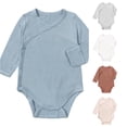 thumbnail image 1 of Baby Boys Girls Long Sleeved Solid Romper Bodysuit Outfits Toddler Baby Clothes Summer Outfit for Baby Boy 18 Months Boy Clothes Summer Baby Jumpsuits for Boys Romper Baby Boy 18 Month Clothes, 1 of 4