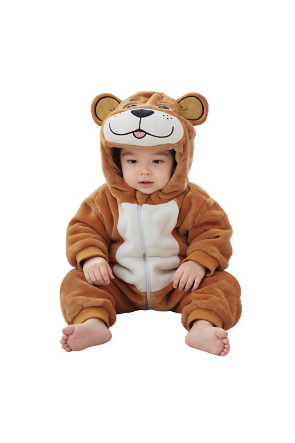 Baby Boys Girls New Christmas Hooded Unisex Toddler Romper Baby Bodysuit Long Sleeve Winter Autumn Hooded Romper Clothes 6-12 Months