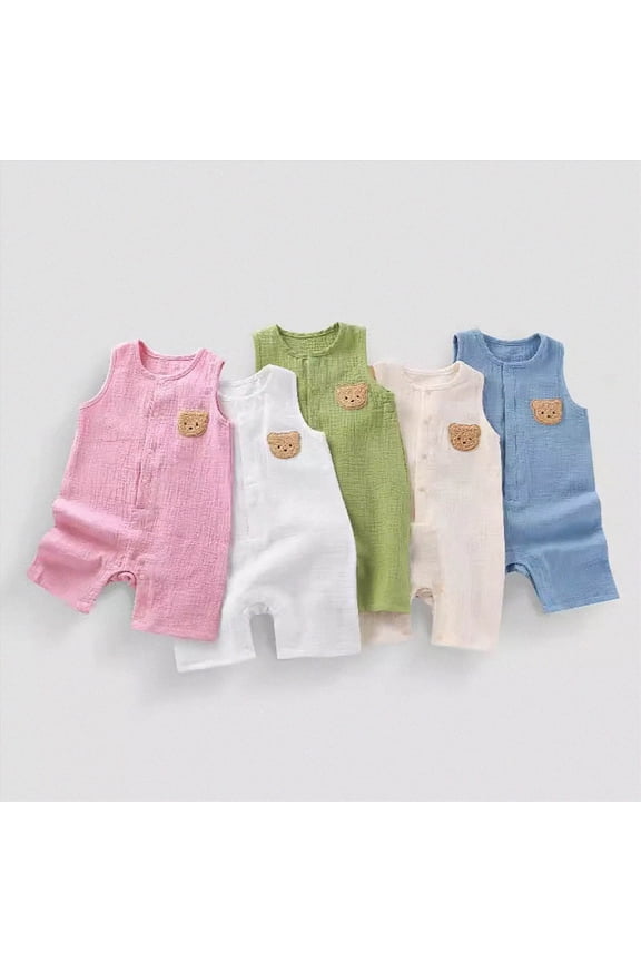 Baby Boys Girls Outfit Embroidery Romper Onesie One Piece Bodysuit Overalls Summer Outfit 6-12 Months 12-24 Months 2t 3t 4t 5t 6t 7t 8t 9t Children 0-3 Months
