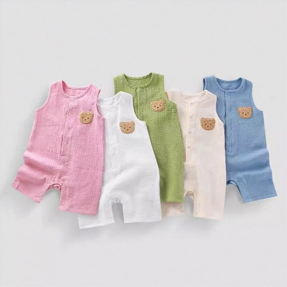 Baby Boys Girls Outfit Embroidery Romper Onesie One Piece Bodysuit Overalls Summer Outfit 6-12 Months 12-24 Months 2t 3t 4t 5t 6t 7t 8t 9t Children 12-18 Months